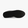 Calvin Klein RUNNER LACE UP Womens Trainers Ck Black bottom view sole design with rubber tread pattern.
