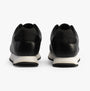 Calvin Klein RUNNER LACE UP Womens Trainers Ck Black back view showing sleek design and comfortable fit.