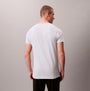 Calvin Klein 3 Pack Mens Crew neck T-Shirt Cotton Classics Multi Colour back view on model wearing white shirt.
