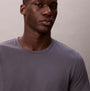 Calvin Klein S/S CREW NECK 3 PACK Mens T-Shirts & Tank Tops Multicoloured, front view of model in grey crew neck t-shirt.