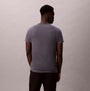 Calvin Klein S/S CREW NECK 3 PACK Mens T-Shirts & Tank Tops Multicoloured, back view of grey t-shirt on model.
