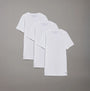 Calvin Klein 100% COTTON 3 Pack Mens T-Shirts White displayed in a front view showcasing three short sleeve t-shirts.