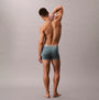 Calvin Klein TRUNK 3 Pack Mens Micro Stretch Multicoloured back view of model wearing grey trunk underwear.