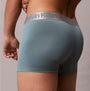 Calvin Klein TRUNK 3 Pack Mens Micro Stretch Multicoloured back view showcasing soft stretch fabric and logo waistband.