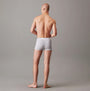 Calvin Klein TRUNK 3 Pack Mens Multicoloured back view on model wearing soft cotton stretch underwear.