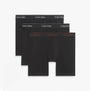 Calvin Klein BOXER BRIEF 3 Pack Mens Cotton Stretch Black, front view showcasing three black boxer briefs in a gift box.