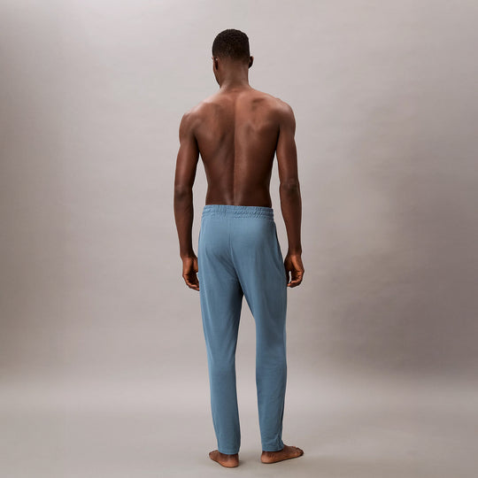 Calvin Klein SLEEP PANT Mens Deck Gray back view showing elastic waist and tapered leg design.