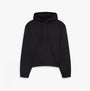 Calvin Klein L/S HOODIE Mens Hoodie Black front view showcasing a relaxed fit and hood design.
