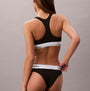 Calvin Klein Icon Cotton Modal Womens Unlined Bralette Black back view showcasing the design and fit.