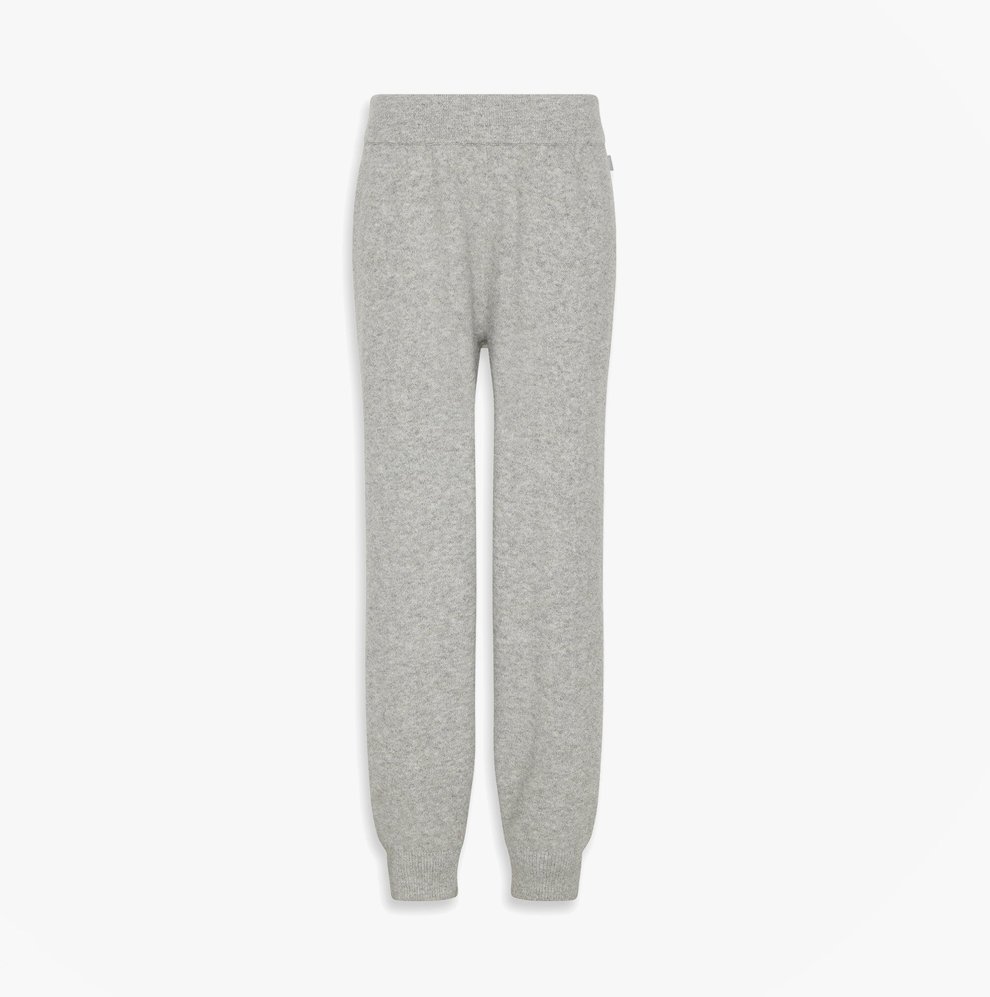 Calvin Klein PLUSH JOGGER. Womens Grey Heather front view, stylish and comfortable jogger pants.