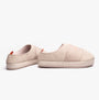 Calvin Klein HOME MONO Mens Slipper Beige side view showing the lightweight design and round toe in beige color.