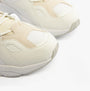 Calvin Klein RETRO TENNIS Mens Trainers White/White/Stormfront close-up view showcasing white leather upper and lace-up design.