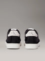 Calvin Klein CLASSIC CUPSOLE ICON Mens Trainers Black/Bright White rear view with signature logo