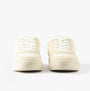 Calvin Klein CLASSIC CUPSOLE Mens Trainers Turtle Dove/Eggshell front view showing lace-up style and round toe shape.