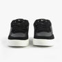 Calvin Klein CLASSIC CUPSOLE Mens Trainers Black/Bright White front view showcasing lace-up closure and round toe.