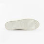 Calvin Klein LOW PROFILE CUPSOLE Mens Trainers Triple Bright White bottom view with textured rubber sole.