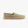 Calvin Klein ESPADRILLE Mens Canvas Shoes Weathered Teak side view with slip-on design and round toe.