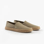 Calvin Klein ESPADRILLE Mens Canvas Shoes Weathered Teak side view lightweight slip-on espadrille with round toe