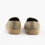 Calvin Klein ESPADRILLE Mens Canvas Shoes Weathered Teak back view showcasing slip-on design and jute sole.