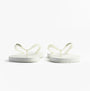 Calvin Klein BEACH SANDAL TRANSPA Mens Sandals Bright White/Black rear view of sandals showcasing TPR upper and flat sole.