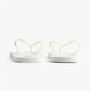 Calvin Klein BEACH SANDAL TRANSPA Mens Sandals Bright White/Black rear view showing TPR upper and slip-on design.