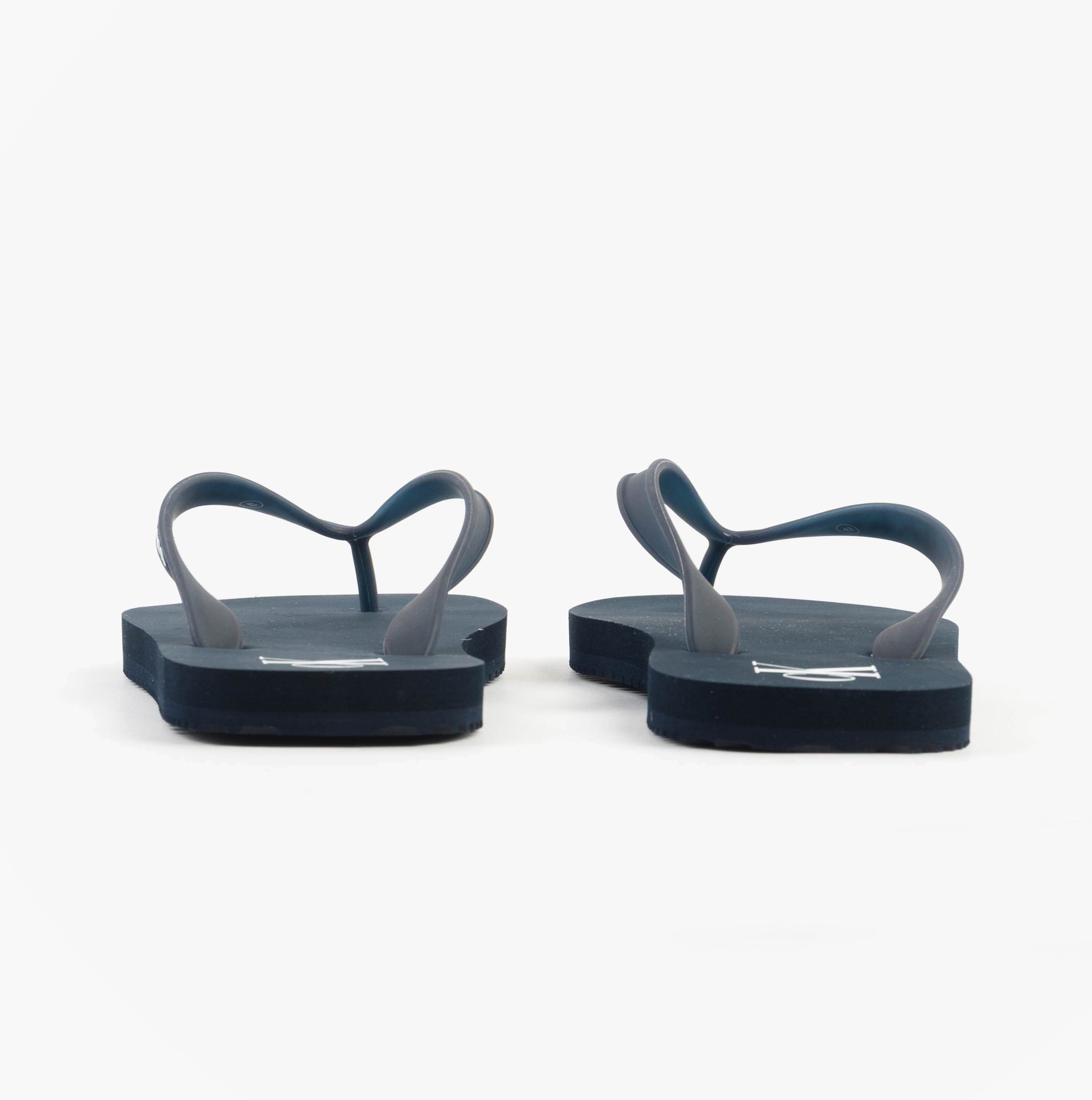 Calvin Klein BEACH SANDAL TRANSPA Mens Sandals Calvin Navy/Bright White rear view showcasing TPR upper and synthetic sole.