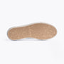 Calvin Klein BOLD VULCANISED Womens Trainers Creamy White/White/Whisper Pink bottom view with textured rubber sole.