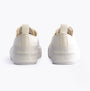 Calvin Klein BOLD VULCANISED Womens Trainers Creamy White/White/Whisper Pink rear view with logo on heel