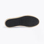 Calvin Klein BOLD VULCANISED Womens Trainers Black/Creamy White bottom view showing rubber sole with logo detail.