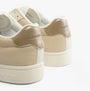 Calvin Klein CLASSIC CUPSOLE Womens Trainers Bright White/Travertine/W Pink rear view showcasing sleek design and brand detail.