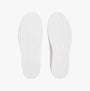Calvin Klein BOLD VULCANISED FLATFORM Womens Trainers Bright White/Silver sole view showing detailed rubber outsole design.