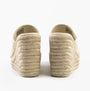 Calvin Klein WEDGE ROPE Womens Sandals Turtle Dove back view showcasing wedge heel and rope detailing