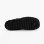 Calvin Klein LEATHER FISHERMAN Womens Sandals Triple Black bottom view showing rubber sole design.