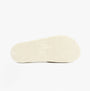Calvin Klein MONOGRAM Womens Slides Turtle Dove bottom view showcasing the textured sole and brand logo.