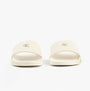 Calvin Klein MONOGRAM Womens Slides Turtle Dove front view showcasing the lightweight, slip-on design with logo.
