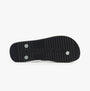 Calvin Klein BEACH SANDAL MONOLOG Womens Sandals Black/Silver bottom view showing rubber sole with logo detail.