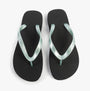 Calvin Klein BEACH SANDAL MONOLOG Womens Sandals Black/Cloud Blue top view showcasing the stylish black and cloud blue design.