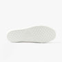 Calvin Klein VULC FLATFORM LOW Womens Trainers Triple Bright White bottom view with rubber sole design.