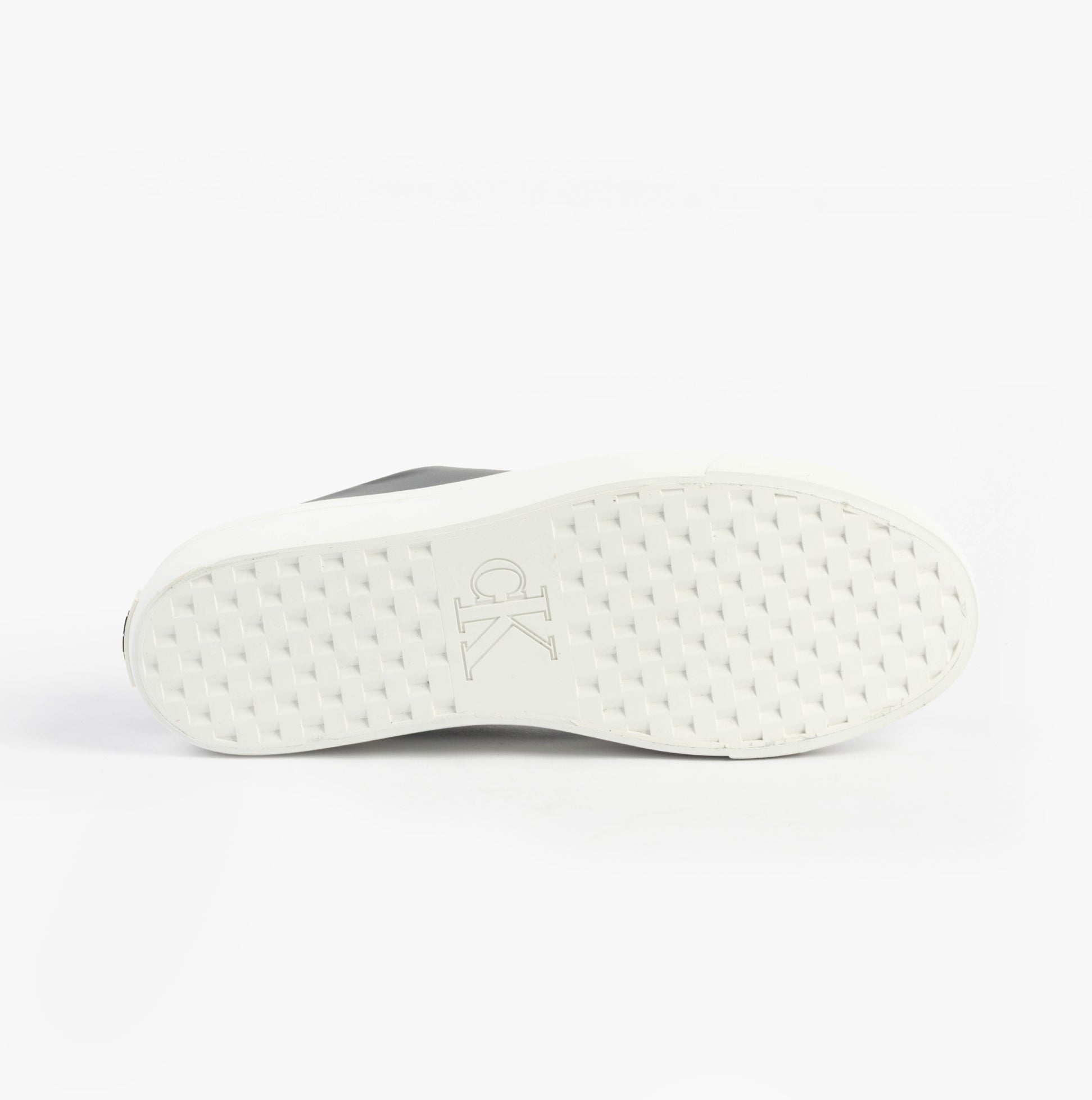 Calvin Klein VULC FLATFORM LOW Womens Trainers Black/Bright White bottom view outsole detail