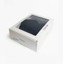 Calvin Klein CLOSE SLIPPER FUR Womens Slippers Black in branded gift box with transparent top view.