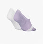 Calvin Klein 2 Pack Womens Invisible Socks Lilac/White side view showcasing lilac and white socks.