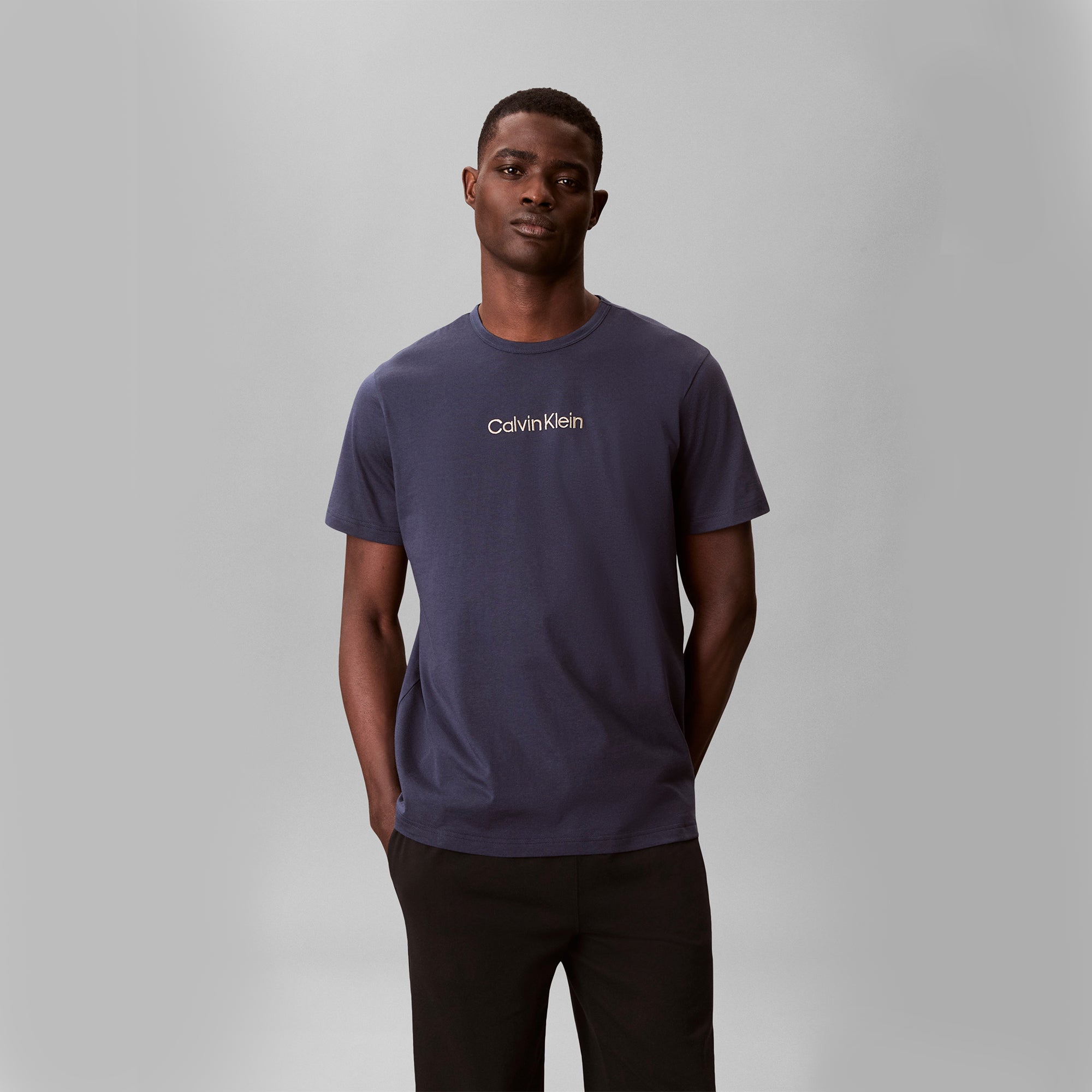Calvin Klein S/S CREW NECK Mens T-Shirt Blue Nights
