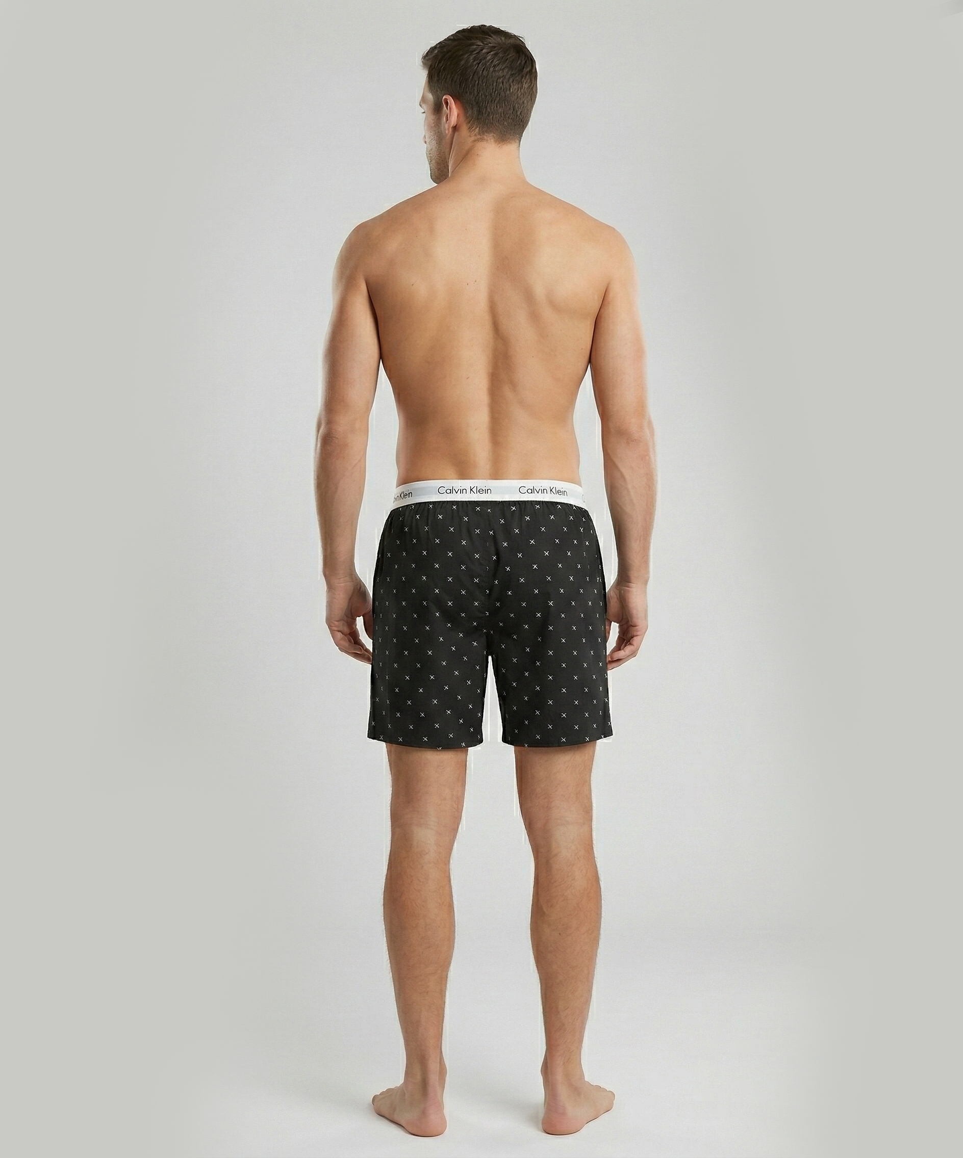 Calvin Klein SHAPE B Mens Shorts Diamond Logo Black