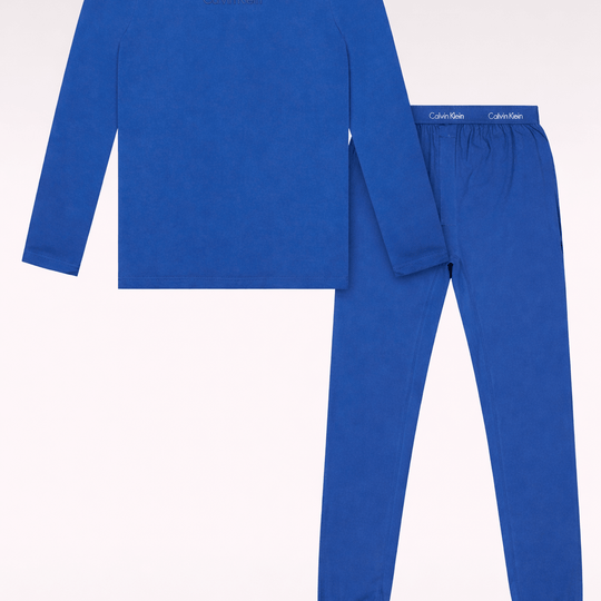Calvin Klein T-Shirt JOGGER SET Mens Pyjama Set Dark Denim