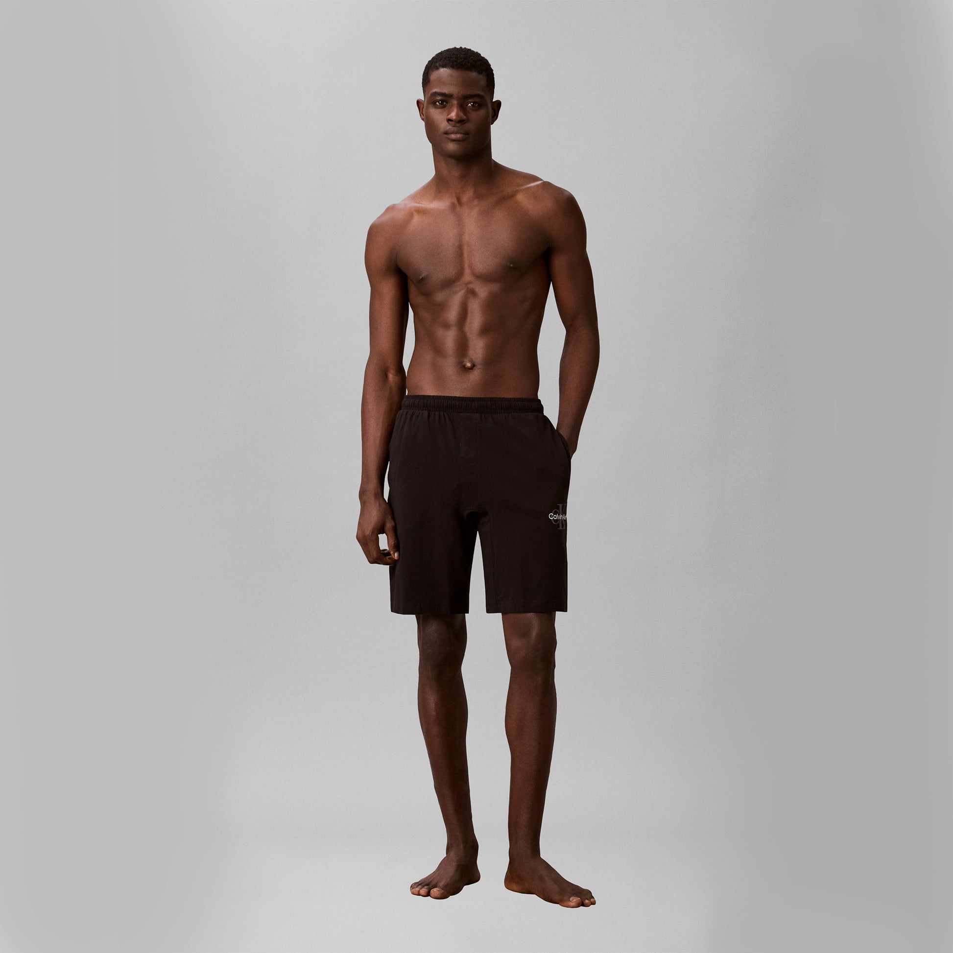Calvin Klein MONOGRAM SLEEP SHORT Mens Shorts Black