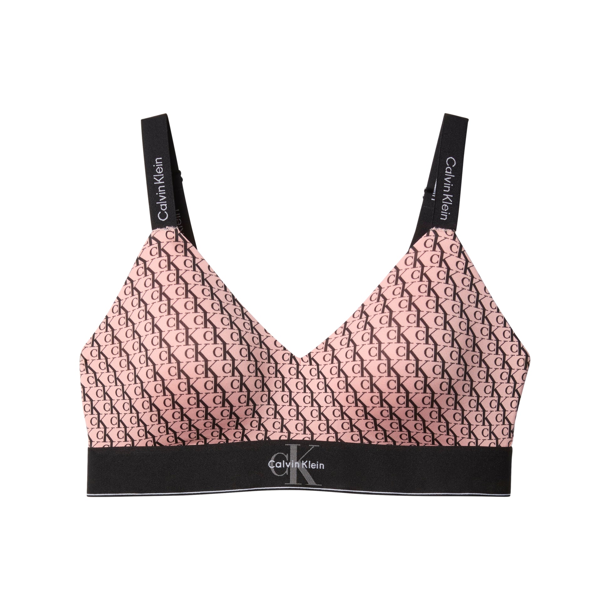 Calvin Klein LIGHTLY LINED BRALETTE Womens High-Waist Briefs Bright Peach