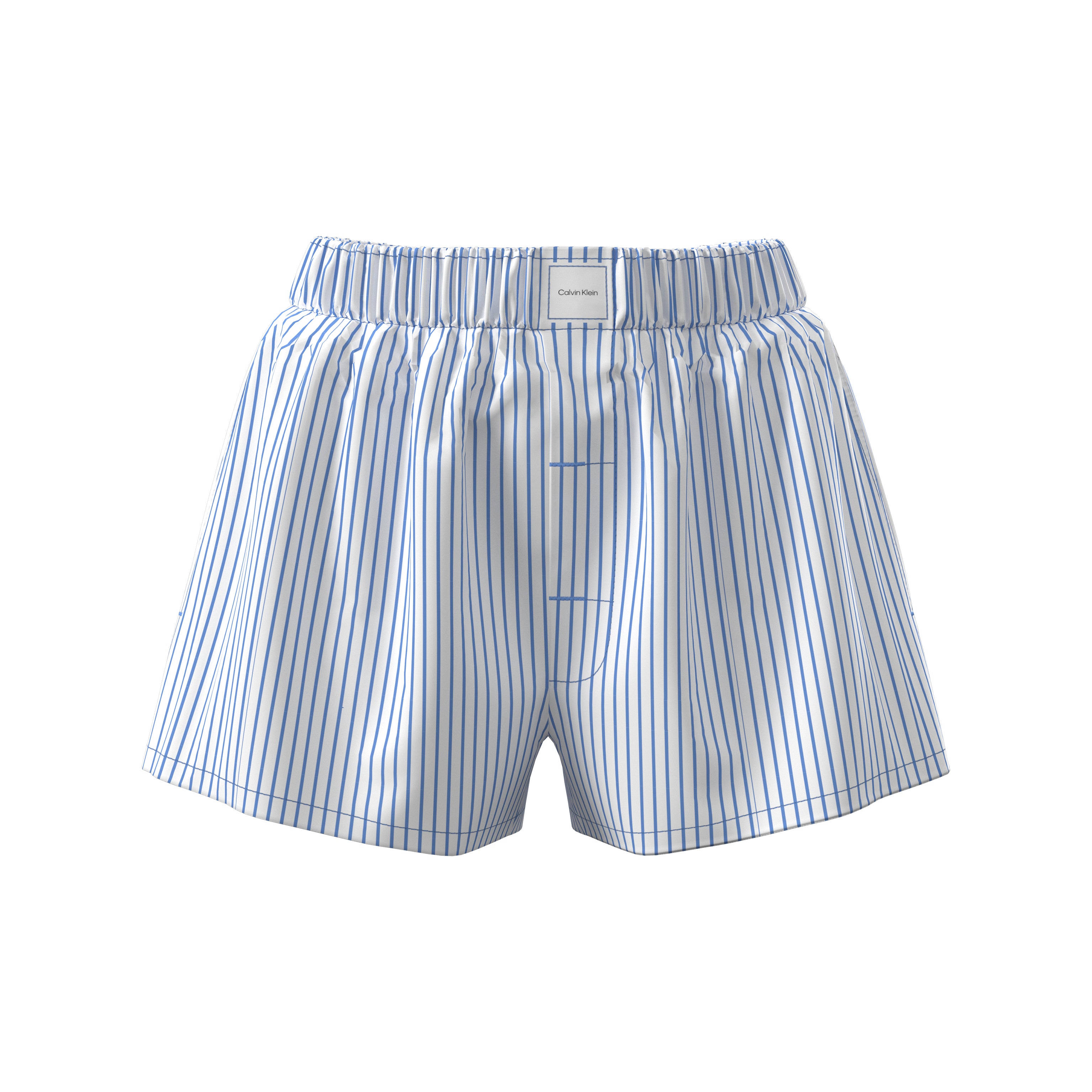 Calvin Klein COVERED WB POPLIN SHORT Womens Pyjama Bottoms Sera Stripe Blue Descent