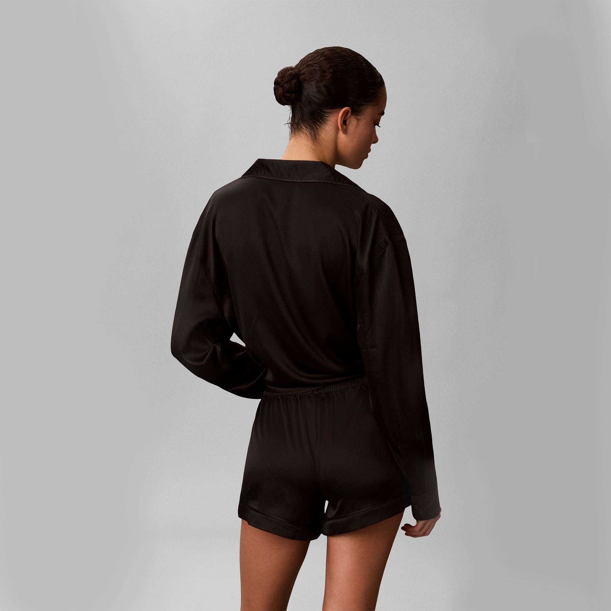 Calvin Klein SATIN SHORT Womens Shorts Black