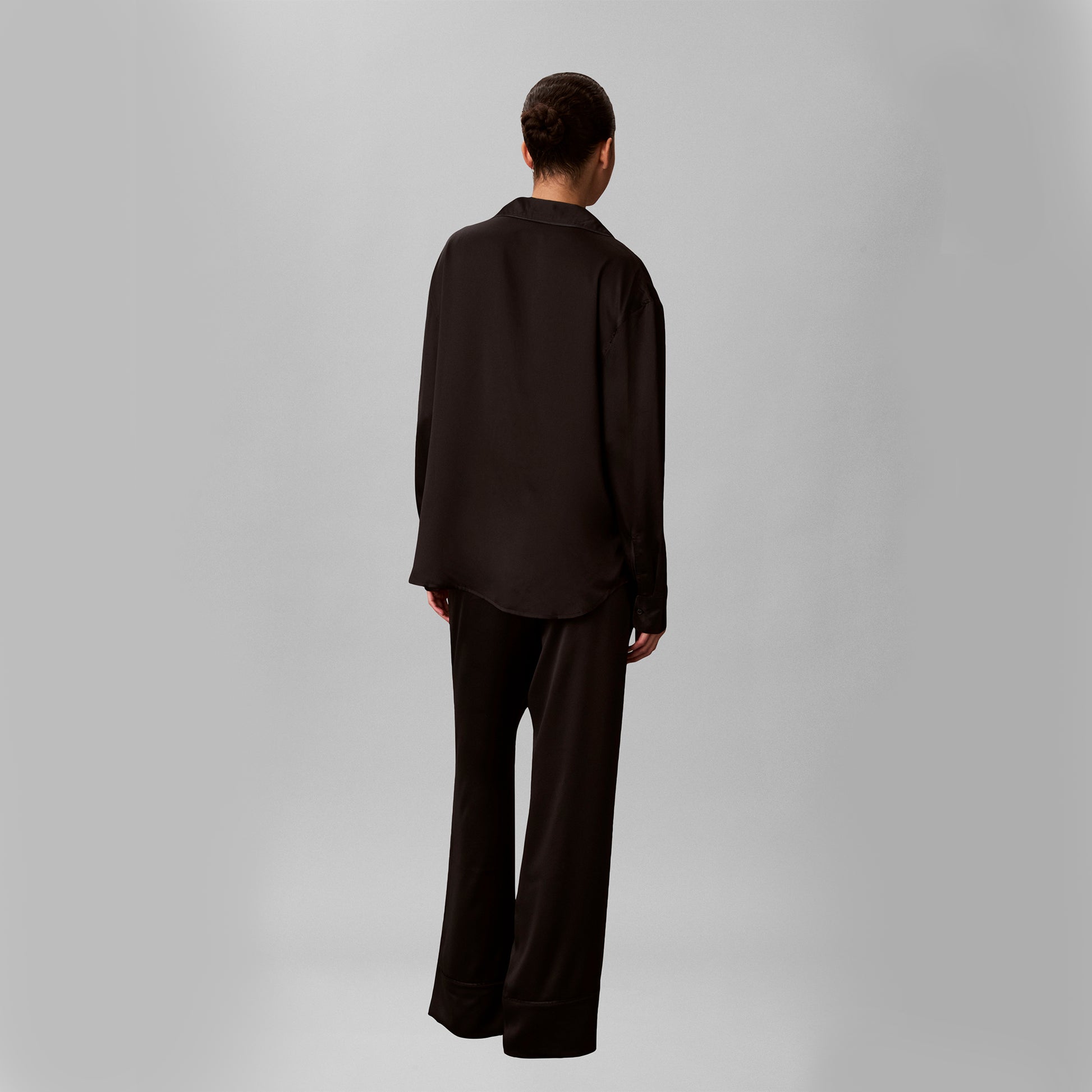 Calvin Klein SATIN SET Womens Pyjama Set Black