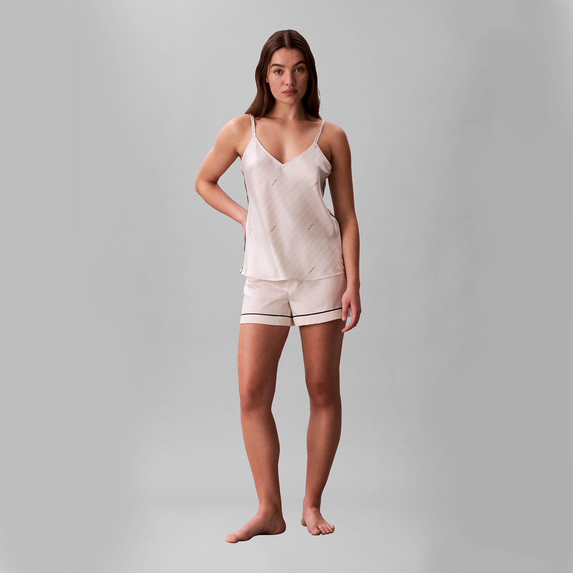 Calvin Klein SATIN CAMI Womens Pyjama Top Ivory